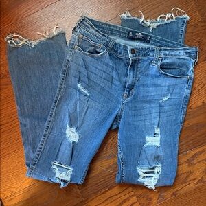Hollister Distressed Boot Cut Jeans